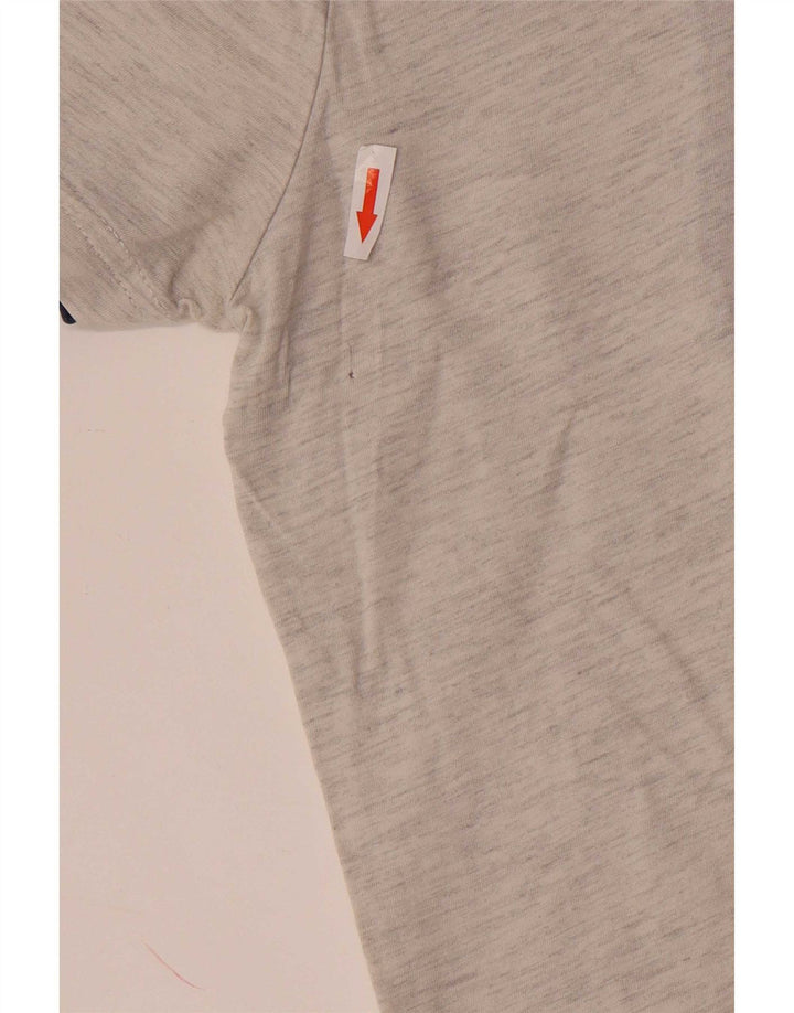 Męski T-shirt z grafiką Desigual, duży, szary, bawełniany
