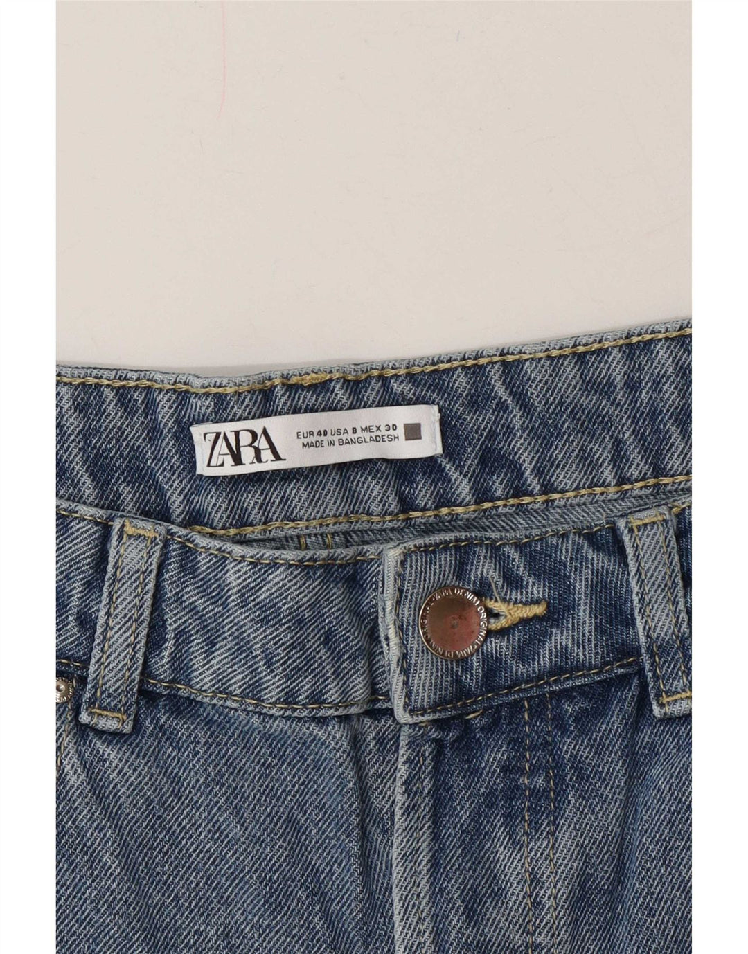 Damskie spodenki jeansowe Zara z wysokim stanem EU 40 Medium W30 niebieskie
