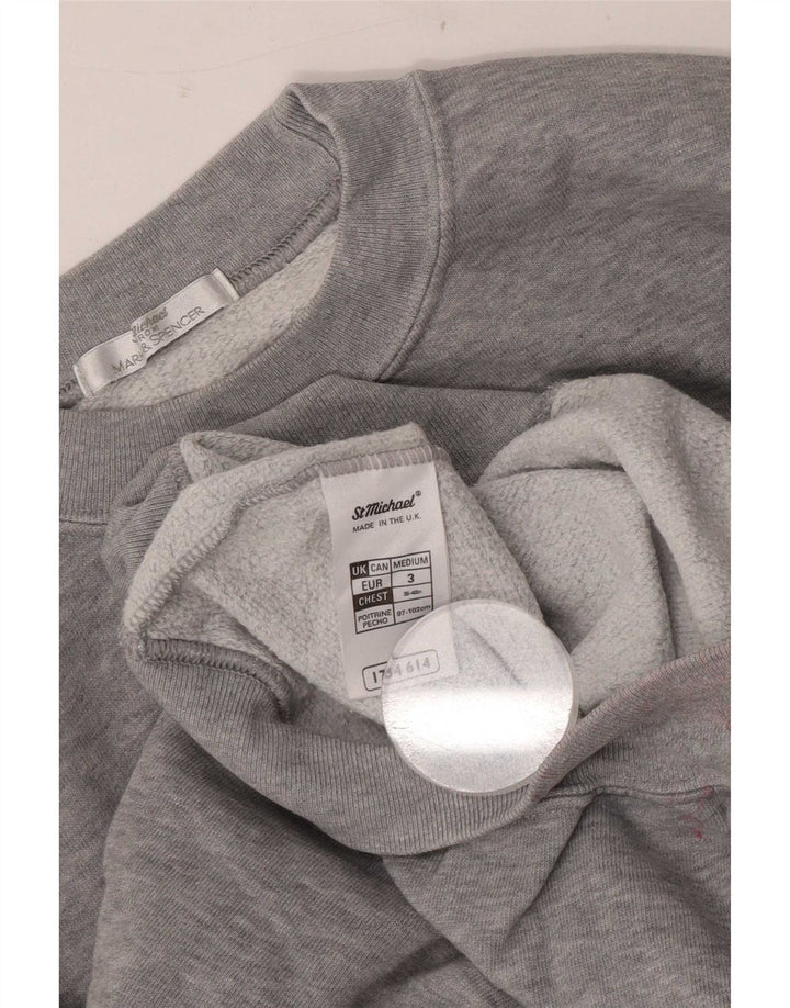 Męski sweter Marks & Spencer, średnioszary, bawełniany