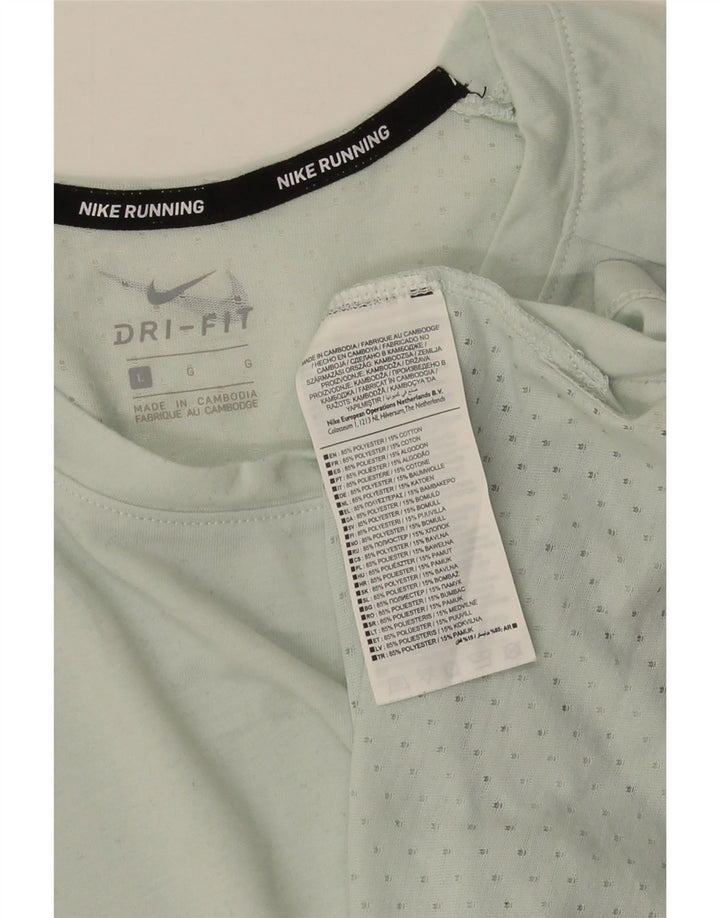 Męski T-shirt NIKE Dri Fit, duży, zielony, z poliestru