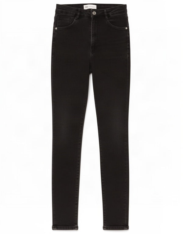 Damskie jeansy skinny Zara EU 36 XS W26 L27 Czarne bawełniane