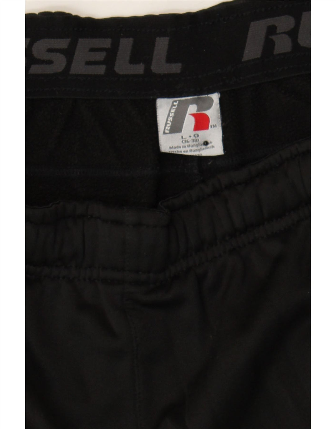 RUSSELL ATHLETIC Mens Tracksuit Trousers Large  Black Polyester Vintage Russell Athletic and Second-Hand Russell Athletic from Messina Hembry 