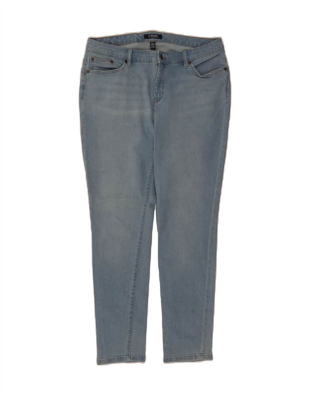 CHAPS Womens Slim Jeans US 14 XL W36 L28 Blue Cotton Vintage Chaps and Second-Hand Chaps from Messina Hembry 