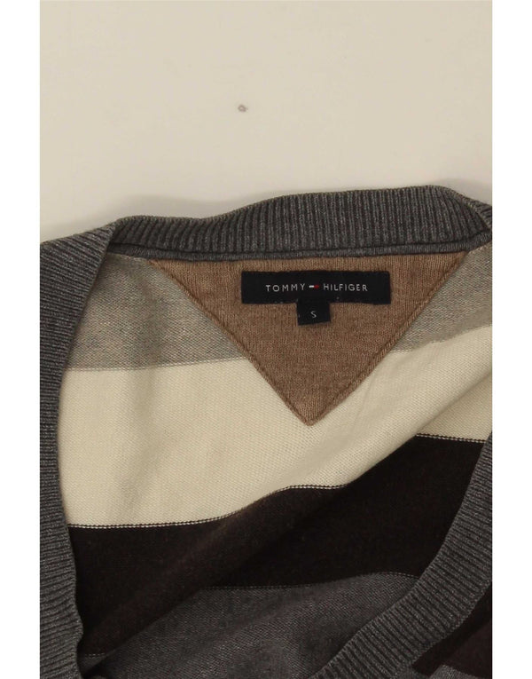 Sweter damski Tommy Hilfiger z dekoltem w kształcie litery V, UK 10, mały, wielokolorowy