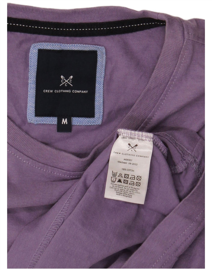 CREW CLOTHING Męski T-shirt Top, średni fiolet, bawełna
