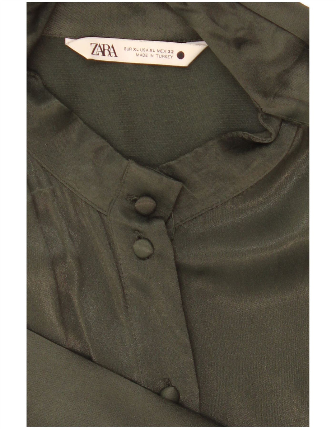 Damska bluzka koszulowa Zara UK 18 XL, zielona