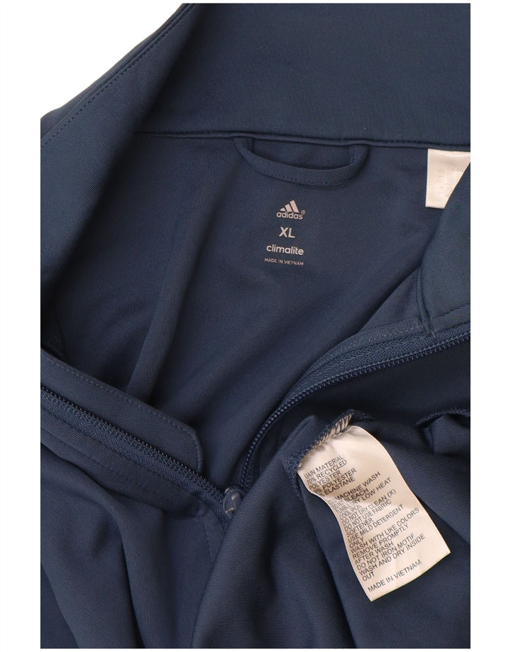 Damska kurtka dresowa Adidas Climalite UK 18 XL granatowa, poliestrowa