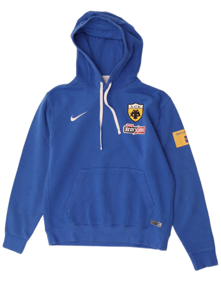 Męski sweter z kapturem Nike Graphic, średni niebieski, bawełniany