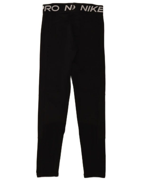 Dziewczęce legginsy Nike Dri Fit z grafiką, duże, 12-13 lat, czarne, poliestrowe