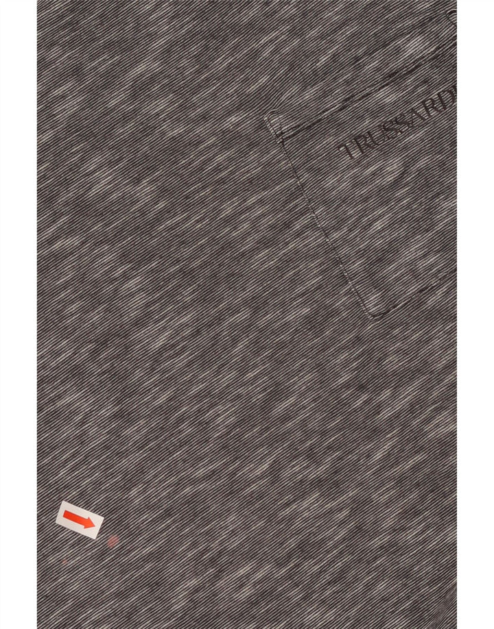 T-shirt męski TRUSSARDI, mały, szary, bawełniany w plamki