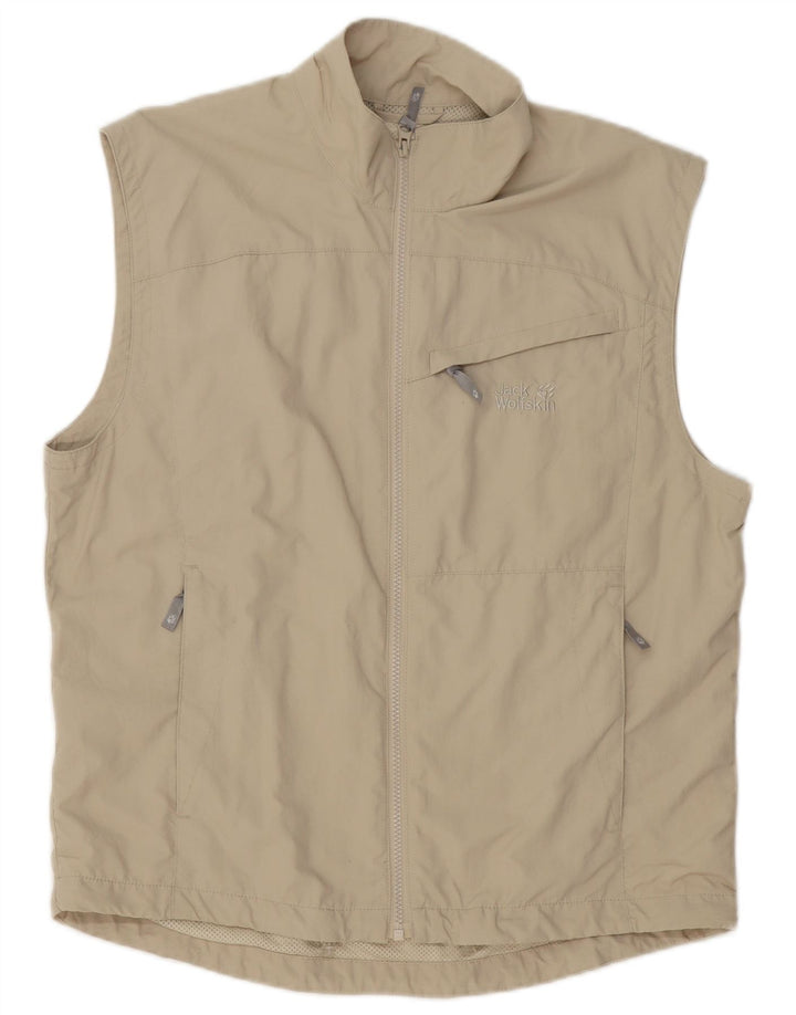 Męska kurtka dresowa bez rękawów Jack Wolfskin UK 36/38 średni beż