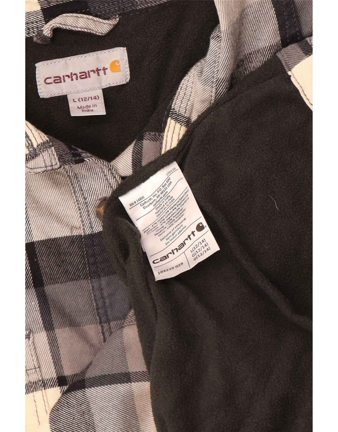 Damska koszula flanelowa Carhartt Lumberjack US 12/14 w dużą wielobarwną kratkę
