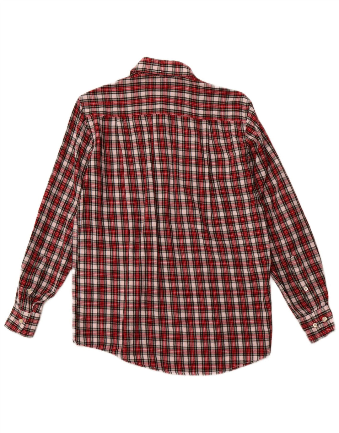 ROSENGARTEN Mens Flannel Shirt Size 37/38 Small Red Check Cotton