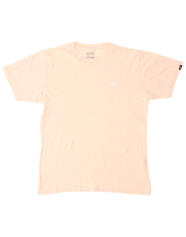 VANS Mens Classic Fit T-Shirt Top Small Pink Cotton