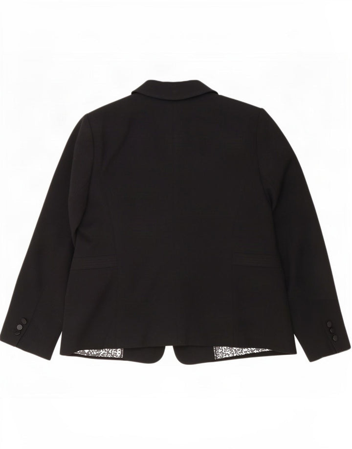 Marks & Spencer Damska marynarka zapinana na 1 guzik UK 20 2XL Czarny poliester