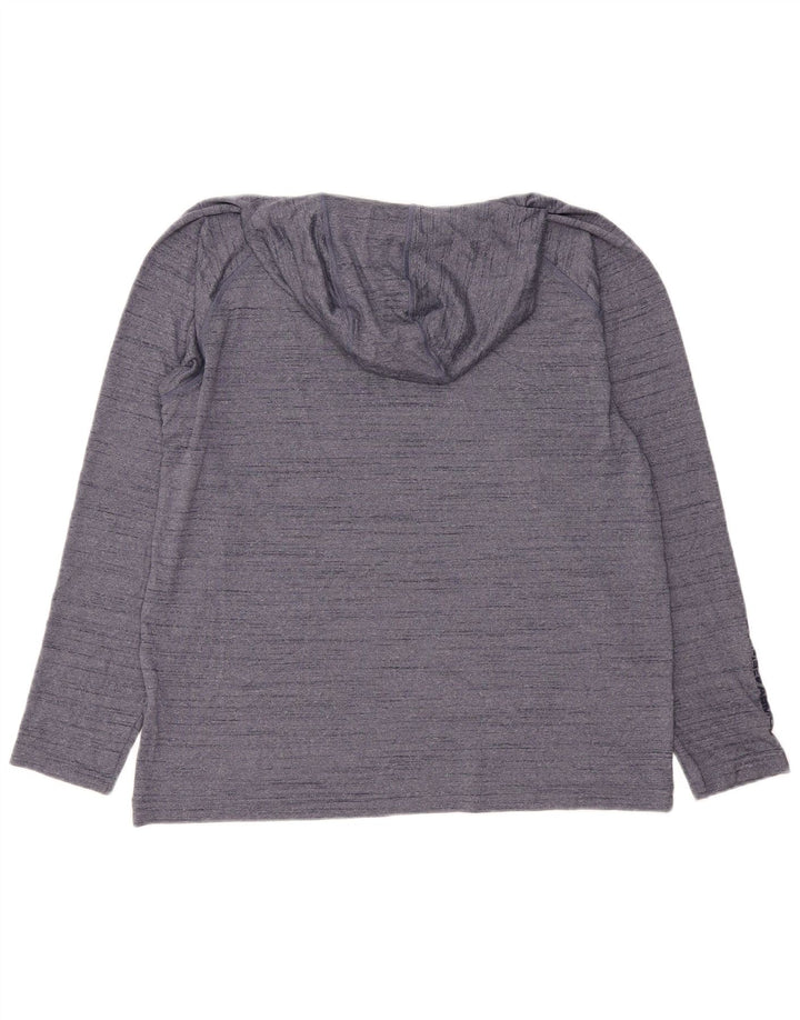 Męska koszulka z długim rękawem i kapturem UNDER ARMOUR Heat Gear, duża, granatowa, nakrapiana