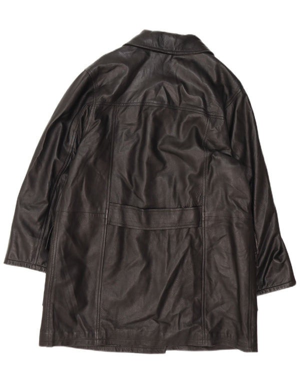 Vintage damski płaszcz oversize z podwójnymi piersiami IT 42, średni czarny