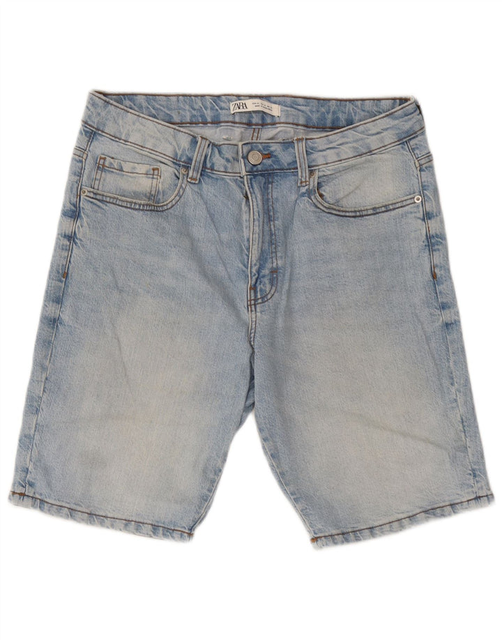 Męskie spodenki jeansowe Zara EU 42 Large W32, niebieska bawełna