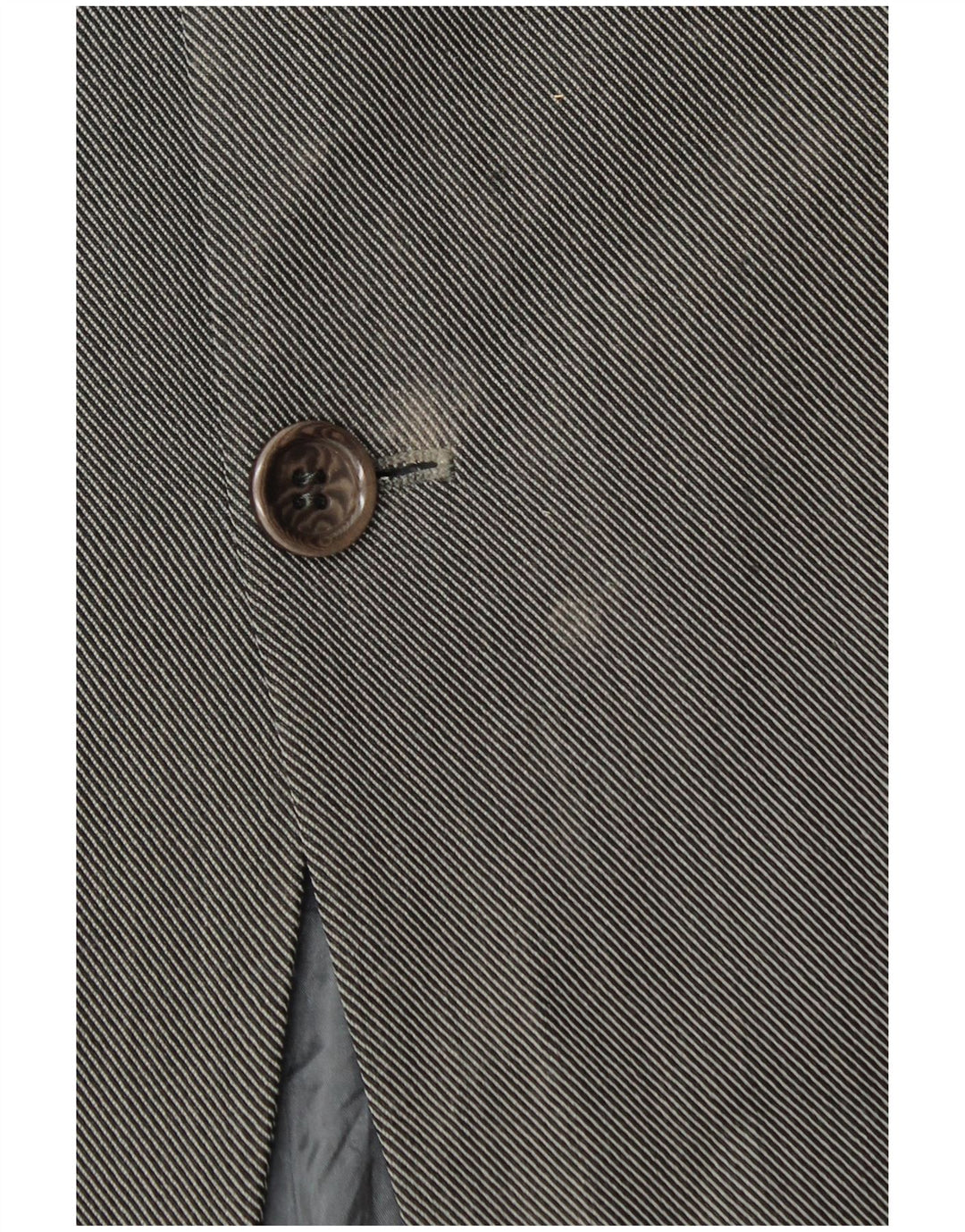 Męska marynarka zapinana na 3 guziki Armani Collezioni IT 50 Średnia szara wełna