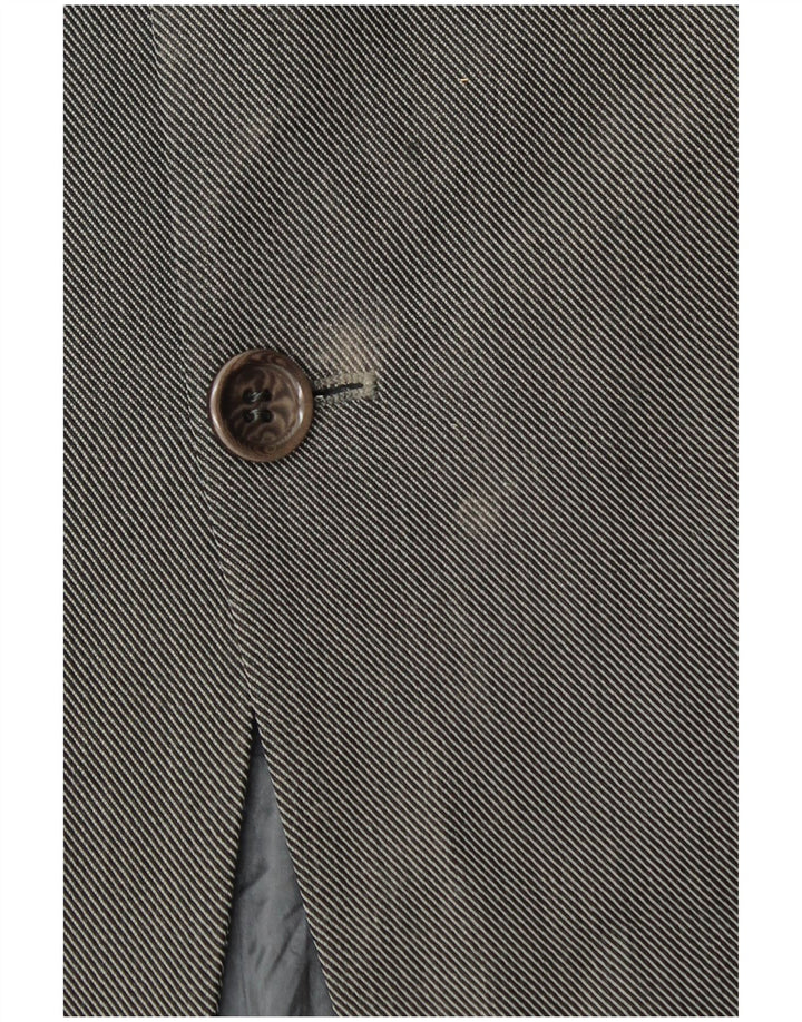 Męska marynarka zapinana na 3 guziki Armani Collezioni IT 50 Średnia szara wełna