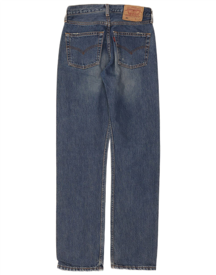 Męskie jeansy Levi's 501 w trudnej sytuacji W27 L32 Niebieska bawełna