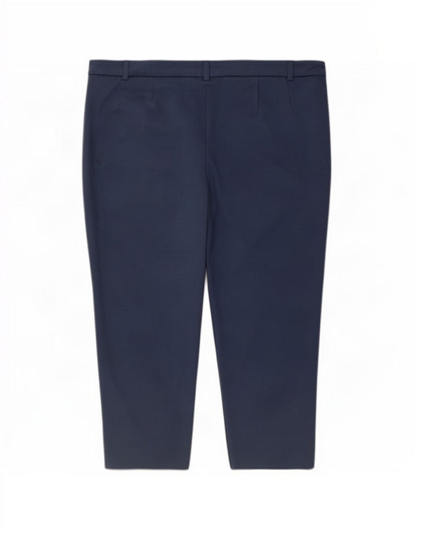 Spodnie Capri Marks & Spencer Damskie UK 22 3XL W44 L20 Niebieskie Wiskoza