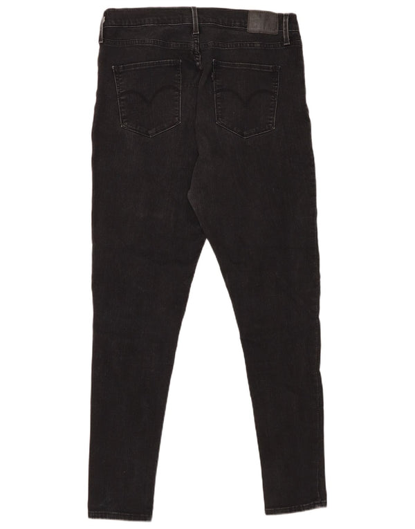 Damskie jeansy Levi's 720 z wysokim stanem, bardzo obcisłe W31 L30, czarna bawełna