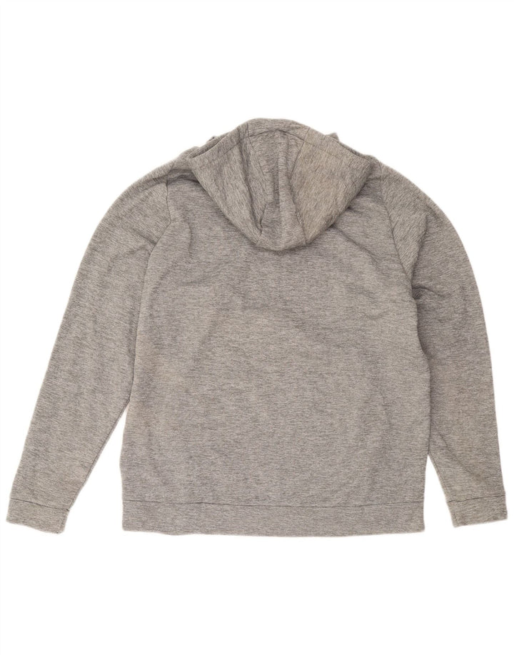Męski sweter z kapturem i zamkiem błyskawicznym Nike Dri Fit, duży, szary poliester