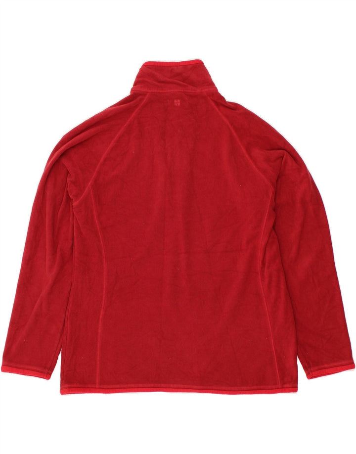 MOUNTAIN WAREHOUSE Womens Zip Neck Fleece Jumper UK 16 Large Red Polyester Vintage Mountain Warehouse and Second-Hand Mountain Warehouse from Messina Hembry 