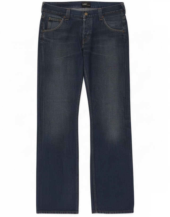 Męskie jeansy Lee Flint Bootcut o regularnym kroju W34 L34, niebieska bawełna