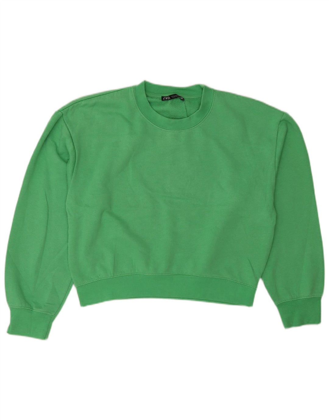 Damski sweter typu Crop Oversize Zara UK 10, mały, zielony, poliester