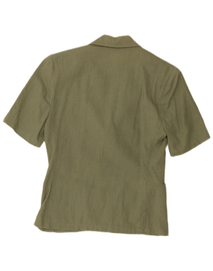 Marks & Spencer Damska marynarka z krótkim rękawem, UK 10, mała, khaki