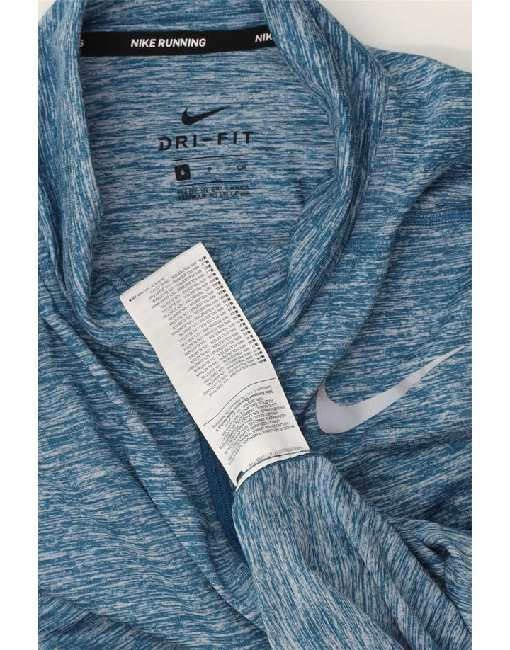 Męski dres Nike Dri Fit z zamkiem błyskawicznym i zamkiem błyskawicznym, mały, niebieski nakrapiany
