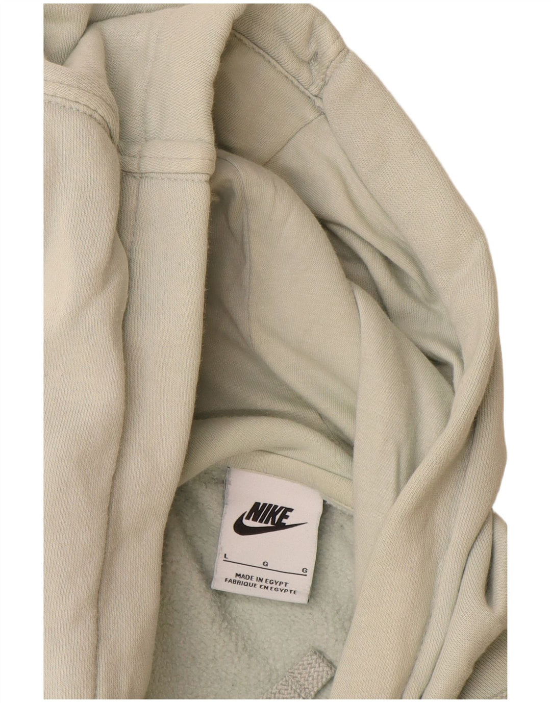 Męski sweter z kapturem Nike, duży, złamanej bieli, bawełniany