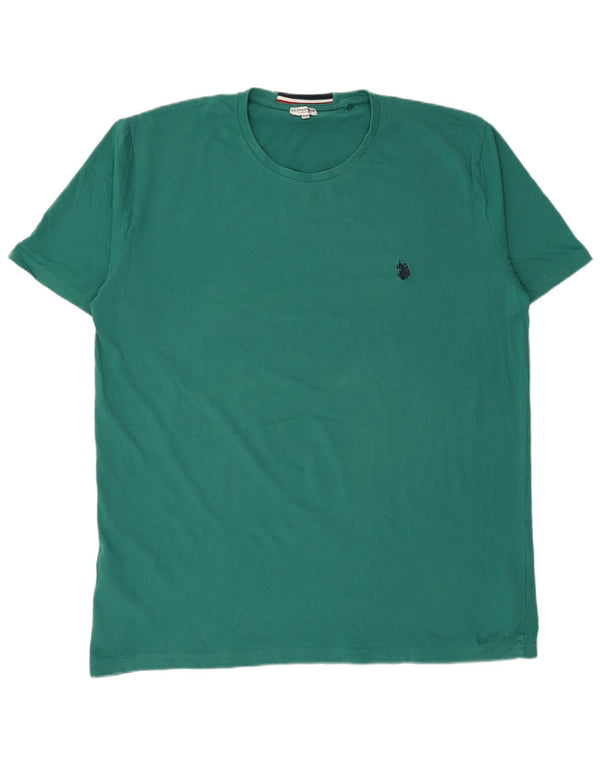 US POLO ASSN. T-shirt męski Top 3XL Zielona bawełna