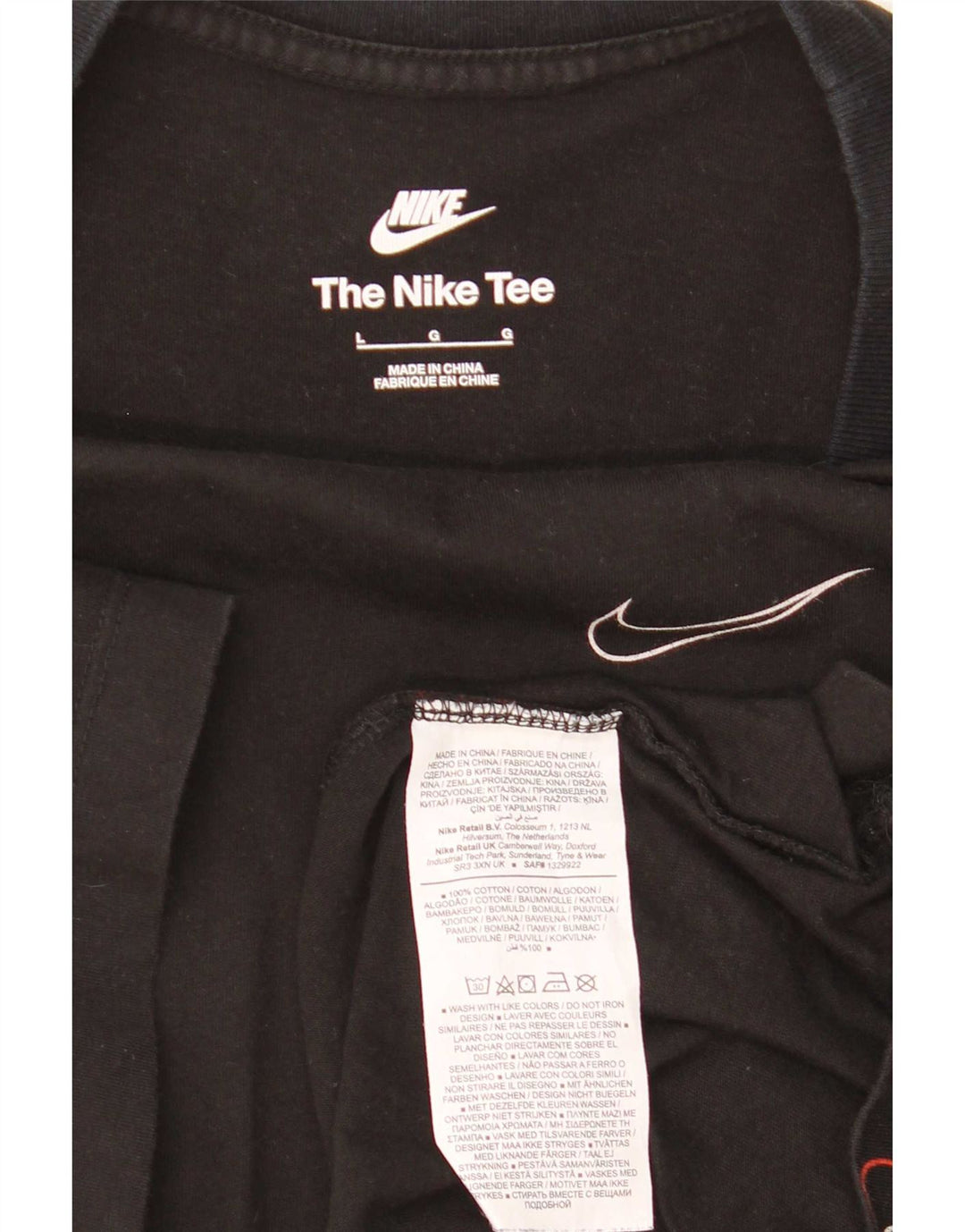 Męski T-shirt z grafiką Nike, duży, czarny, bawełniany