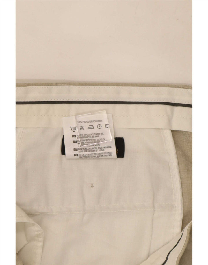 Męskie proste spodnie chino Marks & Spencer W38 L27 Beżowy poliester