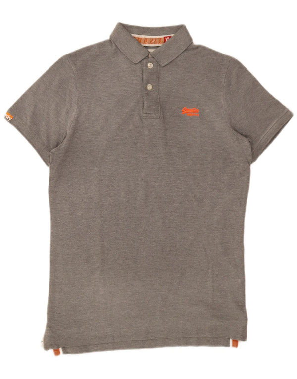 Męska koszulka polo Superdry XL, szara, bawełniana