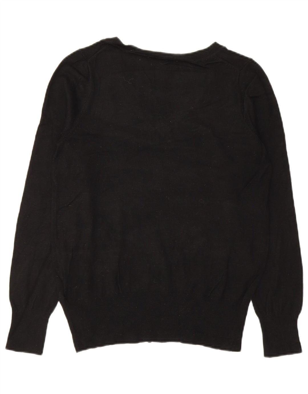 Sweter damski Marks & Spencer z dekoltem w kształcie litery V, UK 10, mały, czarny, wiskoza