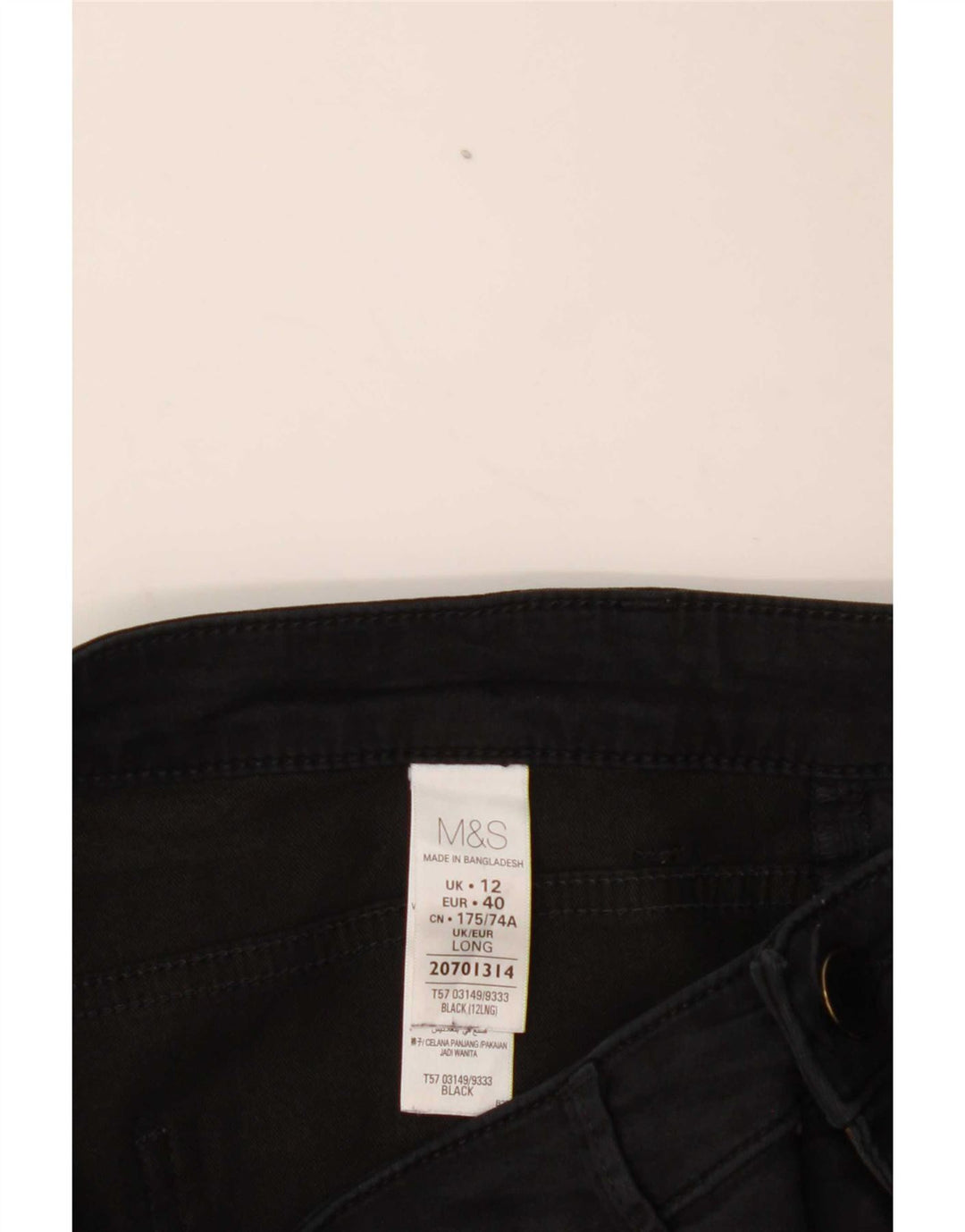Marks & Spencer Damskie jeansy Jegging UK 12 Medium W32 L31 Czarna bawełna