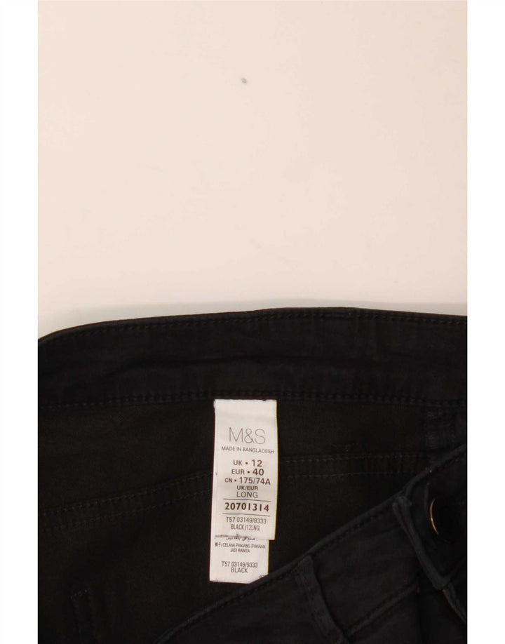 Marks & Spencer Damskie jeansy Jegging UK 12 Medium W32 L31 Czarna bawełna