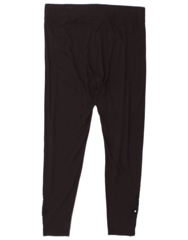 Legginsy damskie MARKS & SPENCER UK 16, duże, czarne, wiskozowe