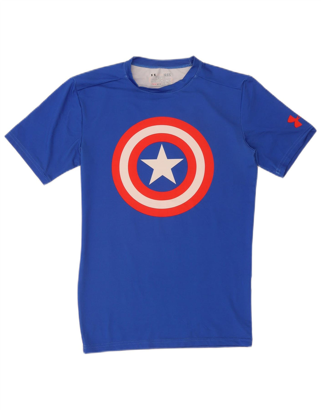 Chłopięcy t-shirt z grafiką Under Armour Marvel Graphic 11-12 lat, duży, niebieski