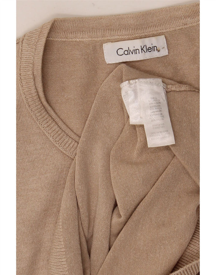 Damska kamizelka Calvin Klein Top UK 12 Medium Beige Rayon