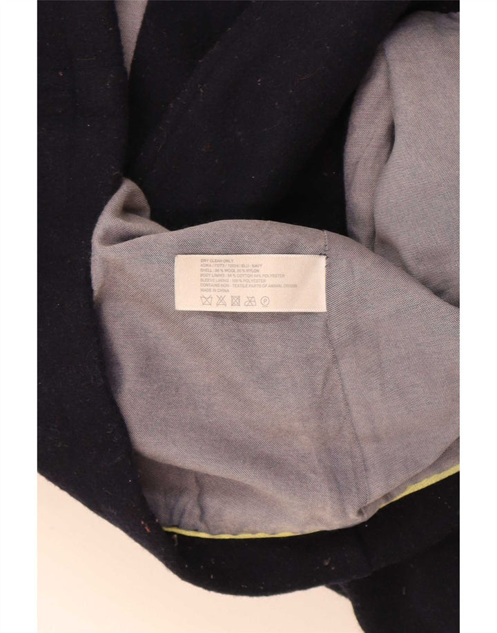 Płaszcz damski Fat Face Pea Coat UK 10 Small, granatowy, wełniany