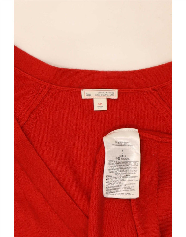 Damski sweter rozpinany Gap Oversize UK 10, mały, czerwony nylon