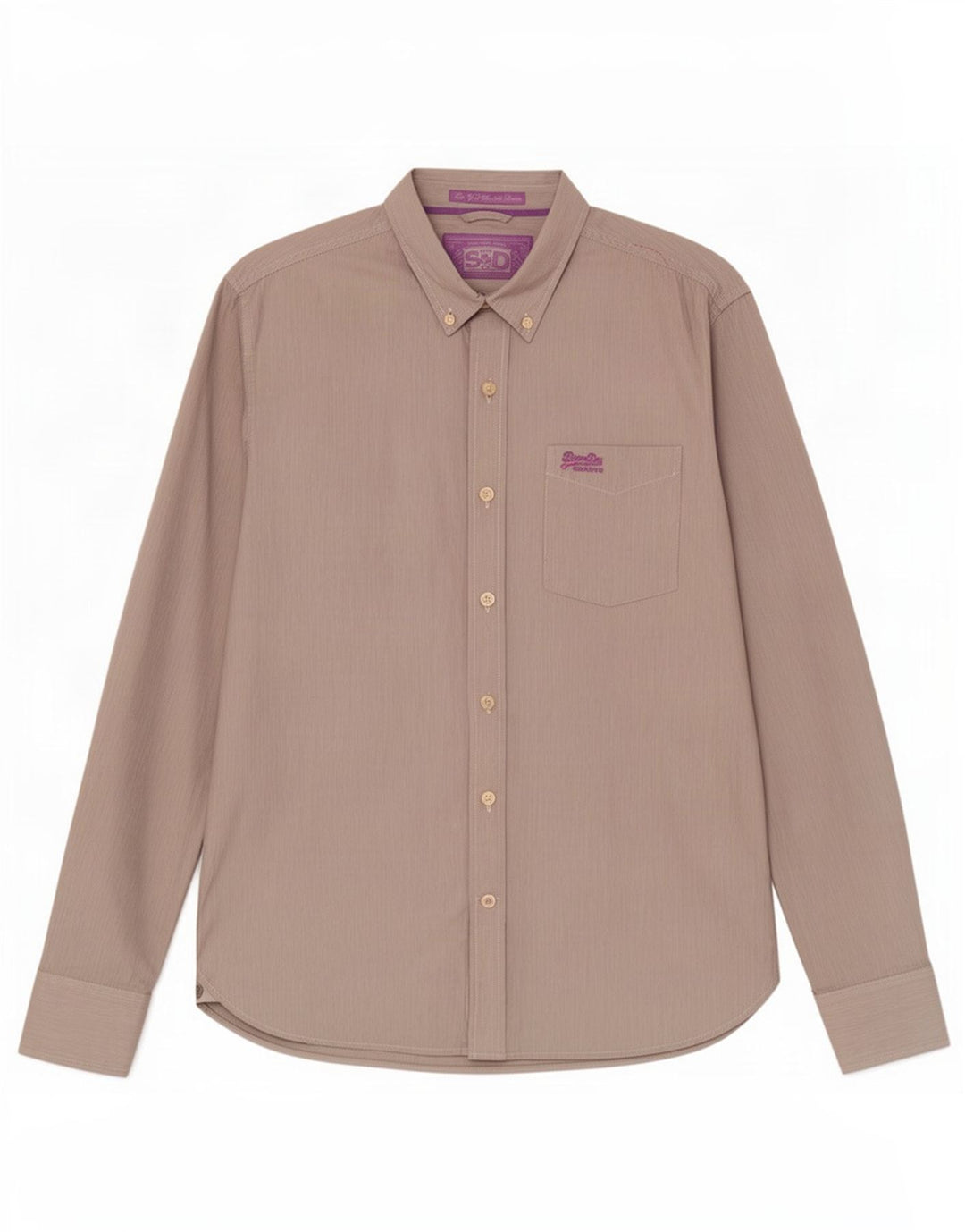 Koszula męska Superdry XL, szara, bawełniana w prążki