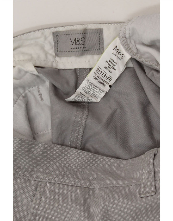 Męskie spodenki Chino Marks & Spencer W38 XL, szara bawełna