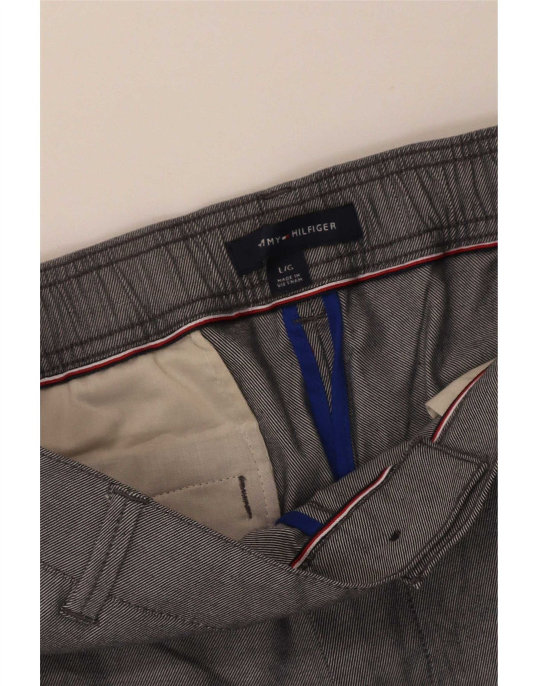 Męskie spodenki chino Tommy Hilfiger duże W34 szare