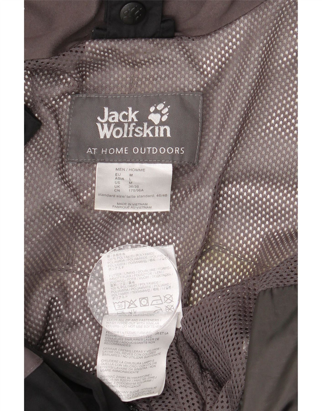 Męska kurtka przeciwdeszczowa z kapturem JACK WOLFSKIN UK 36/38 w kolorze średniej czerni